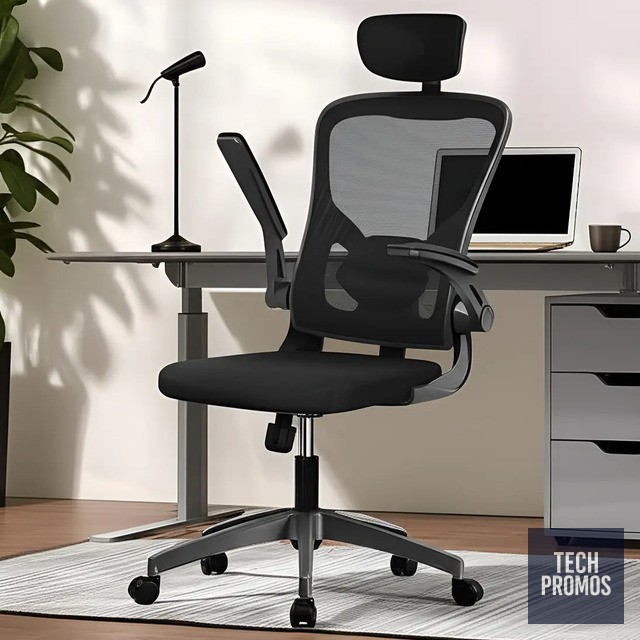 Cadeira de Escritório Ergonômica Python Fly com Cabide, Apoio de Cabeça e Suporte Lombar