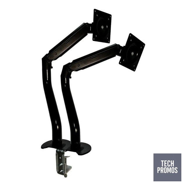 Suporte De Mesa Articulado Rm-il-02-b Para 2 Monitores Preto