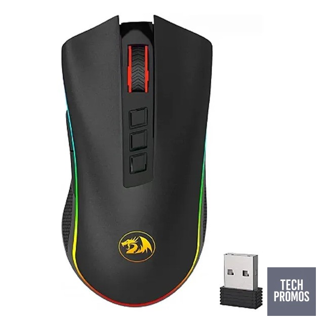 Mouse Gamer Redragon Cobra Pro M711-pro Wireless Sem Fio Usb 2.4 Ghz Preto