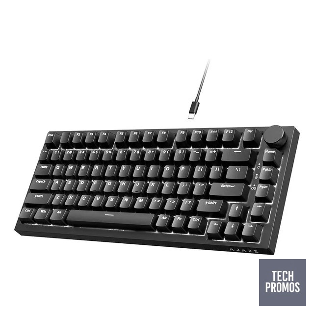 Teclado Com Fio Ajazz Ak820, Interruptor Vermelho, Chave Pbt